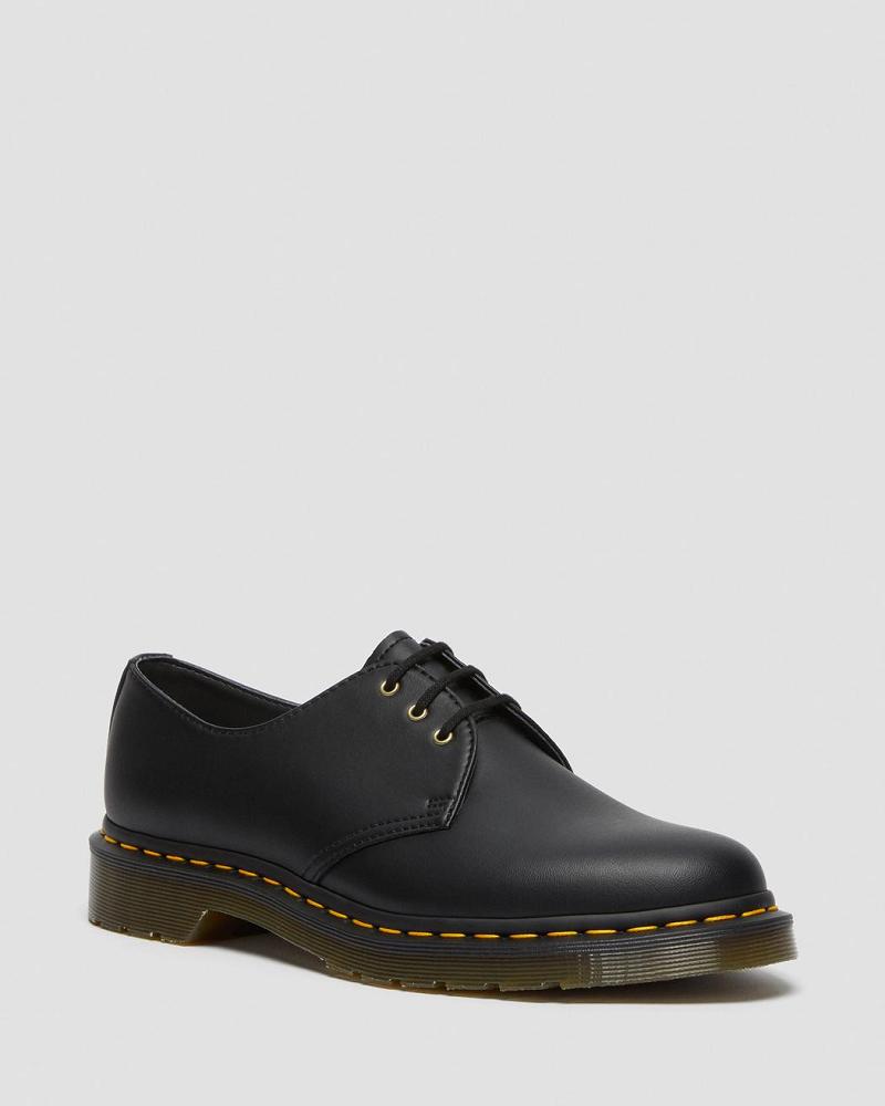 Dr Martens Vegan 1461 Felix Oxford Sko Dame Sort | DK 384LIS